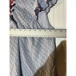 Living Doll Blue Sheer Ruffle Blouse XL | CottageRomantic Fairycore Boho Lace-Up Photo 4