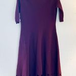 Nic+Zoe Dress Time Out Twirl 3/4 Sleeve Knit Cut Out Dress in Wine Sz M NWT Photo 3
