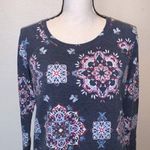 st. john's bay St John’s Bay active blue patterned pullover athletic sweatshirt Photo 1