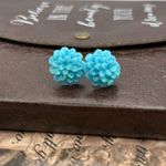 Handmade Super Sparkly Y2K Glitter Flower Stud Earrings | Vintage Cabochons Photo 3