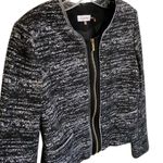 Calvin Klein  Jacket Womens 8 Black White Blazer Full Zip Career Classic Business Photo 9