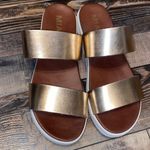 MIA  Metallic Gold Slide Sandals Photo 2