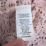 Maverick The Collection Sweater Top Womens Large Crochet Lace Bell Sleeve Boho L Pink Photo 9