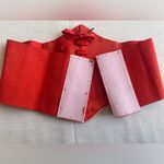 Court Style Wide Girdle‎ Red Fashion Elastic Faux Leather Skinny Elastic Belt Photo 10