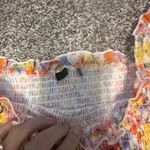 Forever 21  Floral Smocked Long Sleeve Crop Top Size XS Photo 2