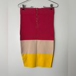 Ted Baker  Alcina stretchy bodycon pencil skirt. Pink, yellow, cream 2 U.S. Small Photo 4