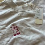 Reflex NWT F You Bride Bling Embroidered Crop Sweatshirt Sz Medium White Photo 1