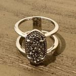 Kendra Scott  Elyse Silver Ring in Grey Drusy Photo 1