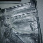 J Brand J. Brand Alana 25 Y2K High Rise Silver Messaline Cigarette Pants Photo 5