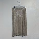 WD•NY WDNY Champagne Sequin Midi Skirt Sz XL NWT Photo 1
