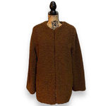 Max Studio Teddy Jacket Coat Women’s Size Medium Brown  Photo 3