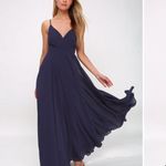 Lulus All About Love Navy Blue Maxi Dress Size Large Photo 9