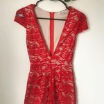 Charlotte Russe Red Deep V Romper Photo 0