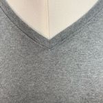 Adidas  Climalite V-Neck T-shirt Grey Short‎ Sleeve Womens Small Active Athletic Photo 4