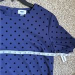 Old Navy NWT  Blue Black Polka Dot Short Sleeve Mini Shift Dress Large Tall Photo 6