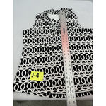 Womans Lulu Sleeveless Pullover Blouse XL Black White Ruffle Detail V Neck Photo 4