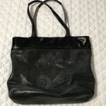 Coach  Black Leather and Patent Tote Handbag Photo 5