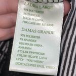 Tangerine  Black & White Striped Quarter Zip Hoodie Photo 4