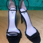 Windsor Women’s Black Open Toe Strap Stiletto Pump Size 8 Photo 0