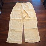 Vintage Butter Yellow Linen Trousers Size 30 Photo 4