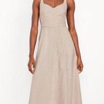 Old Navy Beige Fit&Flare Linen Blend Midi Dress Sz.L NWT Photo 0