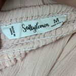 Salty Lemon  Pink Gauze Palazzo Wide Leg Pants Women’s L Beach Coastal Boho Hippie Photo 7