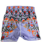 Yoga Democracy Shorts Womens XS Lavender Love Floral Pockets Workout Gym Train Purple Photo 2
