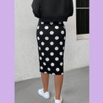 Moa Moa MOA Black and White Polka Dot Skirt Photo 9