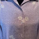 Ethereal Panther Vintage 70s Purple Hippie Dreamy Whimsical Floral Button Top Photo 1