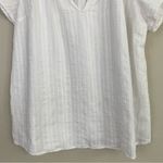 Marine layer  Lana Textured Raglan Sleeve Top in White Size Medium Photo 4