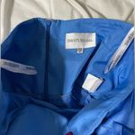 David's Bridal Blue Satin Mini  Dress Photo 5