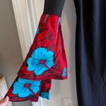 Calvin Klein Ankara Black Dress with Floral Sleeves and Floral Bottom Photo 1