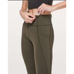 Lululemon Time To Sweat Crop *23" Dark Olive Size 8 Photo 10