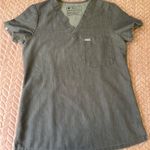 FIGS  Graphite Grey Catarina One Pocket Scrub Top Photo 0