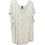 Torrid Lightweight Gray Cow Skull Floral Pocket Tee Plus Size 6 Photo 2