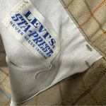 Levi's Vintage Sta-Prest BIG E Plaid 60s PANTS Jeans Tan Blue 29” Photo 3