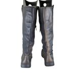 BORN Black Leather Knee High Boots Women's 6.5 M W32399 Side Zip Comfort Photo 3