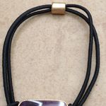 Gold Tone Amethyst Rectangle Hair Tie Bracelet Purple Photo 1