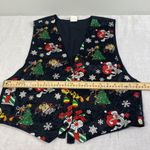 Vintage 1993 Black Looney Tunes womens Ugly Christmas vest size M Photo 5