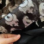 Free People  Metallic Studded Jacquard Mini Dress Black Gold Small Photo 4