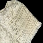 Love Sam ‎ Anthropologie Fringe Crochet Off Shoulder Top Size Med Petite Photo 6