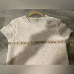 NWT Atelier Kirious Stretchy Lined White Textured Short Sleeve Crop Top Size L Size L Photo 9