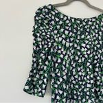 Lilly Pulitzer Jeannie Blue Pink Green Floral Tulip Cinch Silk Cotton Dress M Photo 2