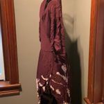 Young Fabulous and Broke Brown Short Sleeve Batik Tie Dye V Neck Wrap Dress Sz. L Photo 2