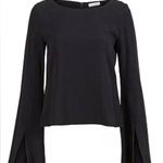 Ramy Brook  Black Paloma Bell Sleeve Blouse Size M Photo 1
