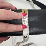 Vintage Bag Black Leather Crossbody Silver Heart Concho Adjustable Strap READ Photo 14