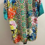 Johnny Was NWOT  Blue Leopard Shirt Dress or Cover Up Multicolor Size S Photo 14