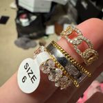 3 Elegant Women's Rings size 6 Gold Photo 3