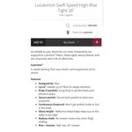 Lululemon Swift Speed High-Rise leggings teal lagoon 10 Photo 5