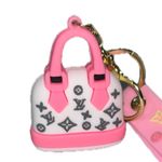 New 3D PVC Fashion Bag Keychain Charm Pink Photo 1